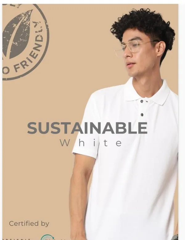 White_Recycled_Cotton_Polo_T-Shirt_For_Men