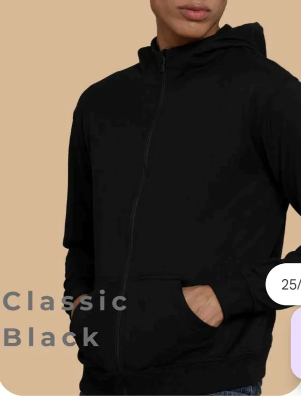 Black_Recycled_Cotton_Hooded_Jacket_For_Men