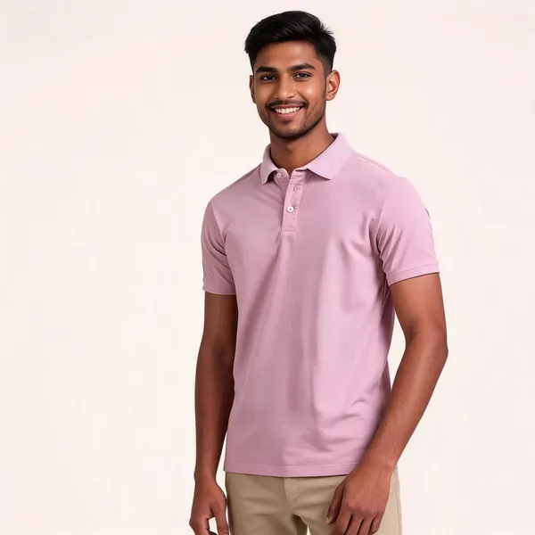 Pink_Polyester_Regular_Fit_Polo_T-Shirt_For_Men