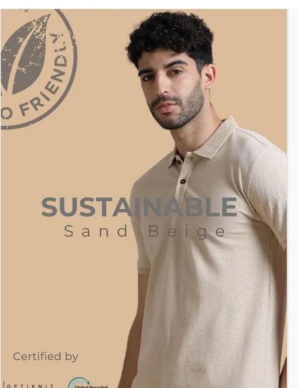 Sand_Beige_Recycled_Cotton_Polo_T-Shirt_For_Men