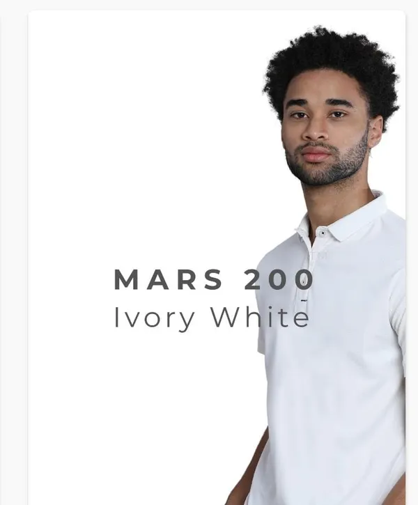 Ivory_White_Polyester__Polo_T-Shirt_For_Men