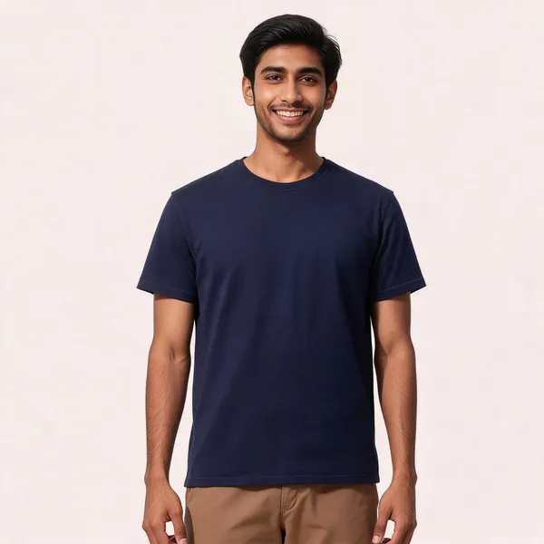 Navy_Recycled_Cotton_Regular_Fit_T-Shirt_For_Men