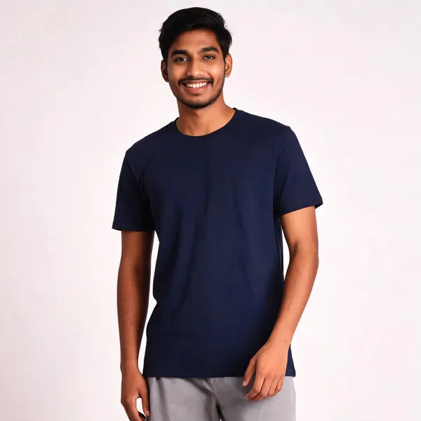 Navy_Recycled_Cotton_Regular_Fit_T-Shirt_For_Men