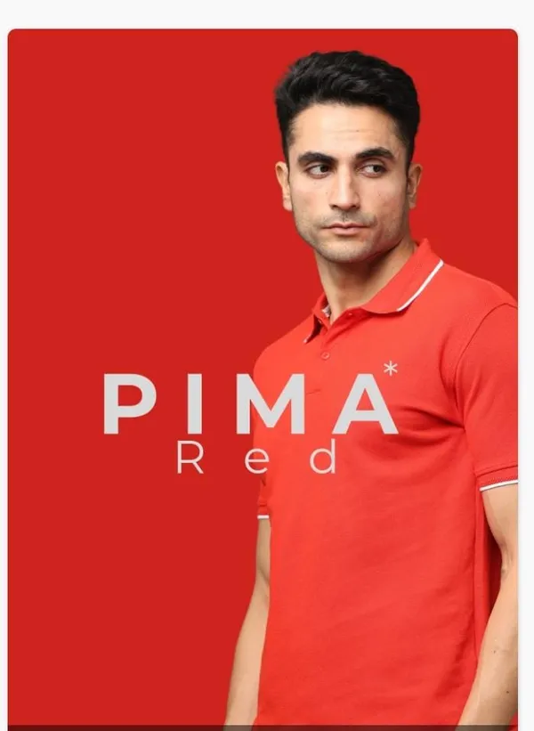 Red_Recycled_Cotton_Polo_T-Shirt_For_Men