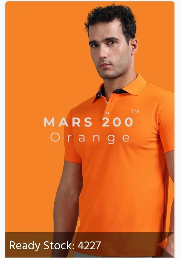 Orange_Polyester__Polo_T-Shirt_For_Men