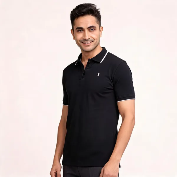 Black_Cotton_Polo_T-Shirt_For_Men