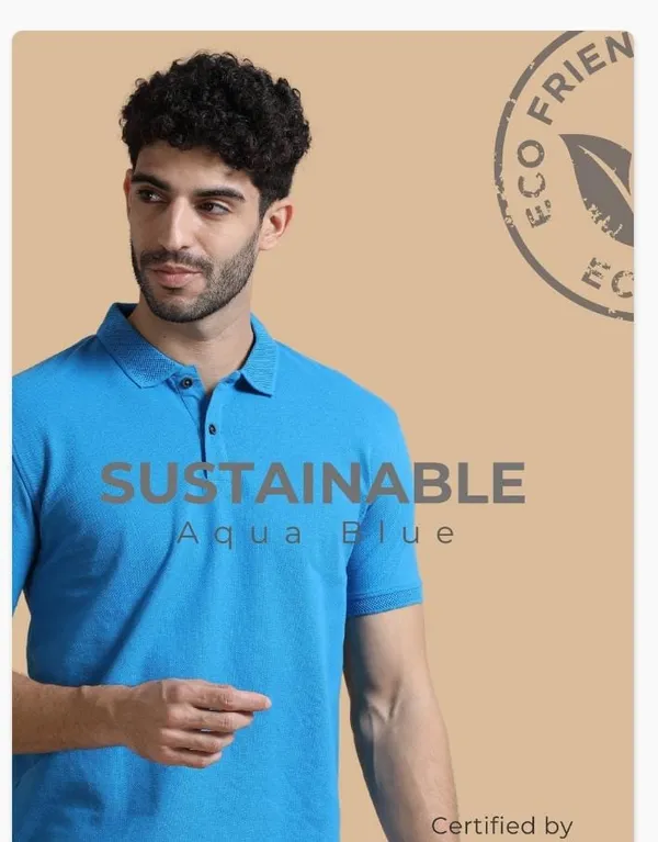 Aqua_Blue_Recycled_Cotton_Polo_T-Shirt_For_Men
