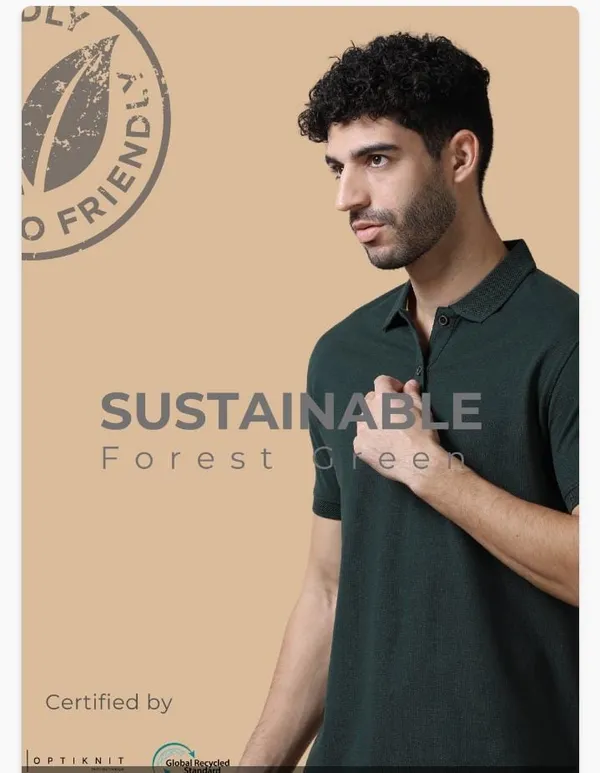 Forest_Green_Recycled_Cotton_Polo_T-Shirt_For_Men