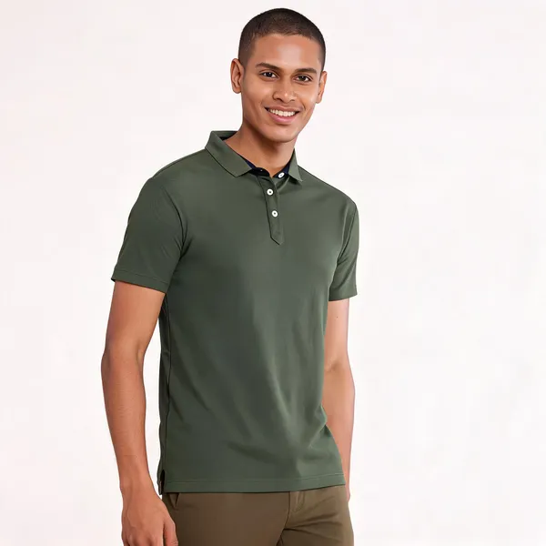 Olive_Green_Polyester_Regular_Fit_Polo_T-Shirt_For_Men