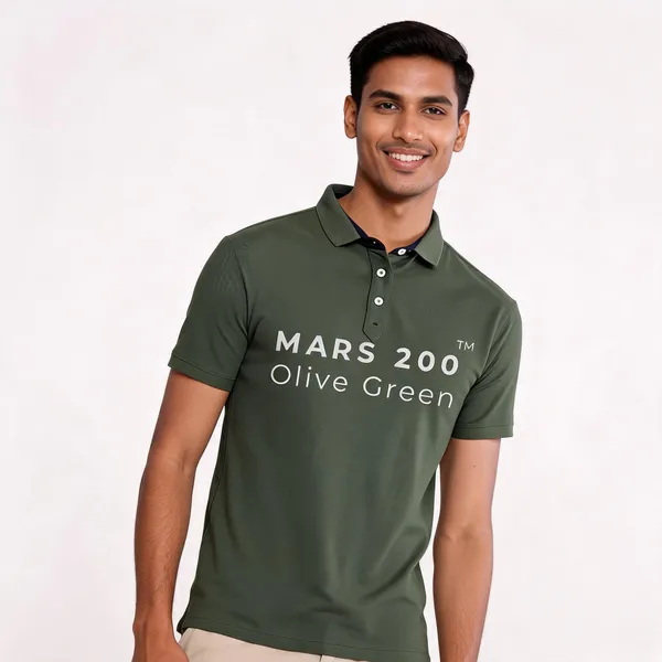 Olive_Green_Polyester__Polo_T-Shirt_For_Men