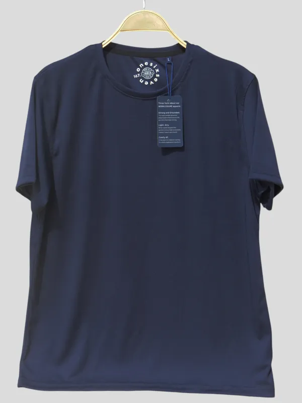Navy_Polyester_T-Shirt_For_Men