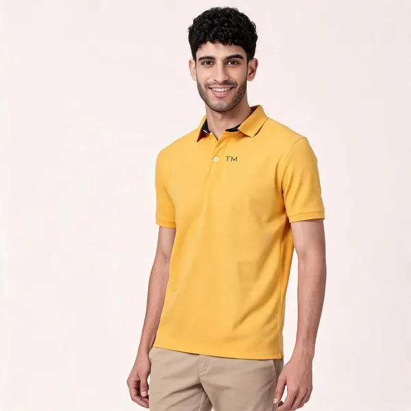 Mustard_Polyester__Polo_Shirt_For_Men