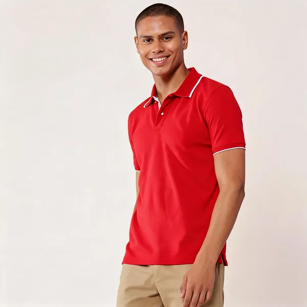 Red_Heather_Recycled_Cotton_Regular_Fit_Polo_T-Shirt_For_Men