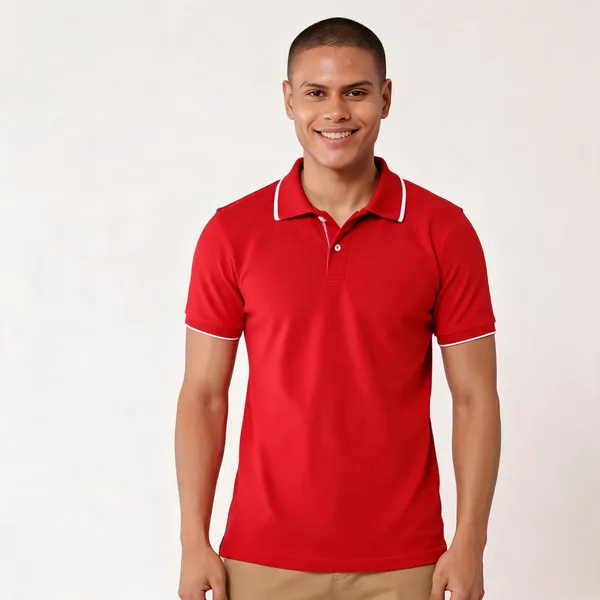 Red_Heather_Recycled_Cotton_Regular_Fit_Polo_T-Shirt_For_Men