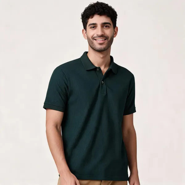Forest_Green_Recycled_Cotton_Classic_Polo_T-Shirt_For_Men