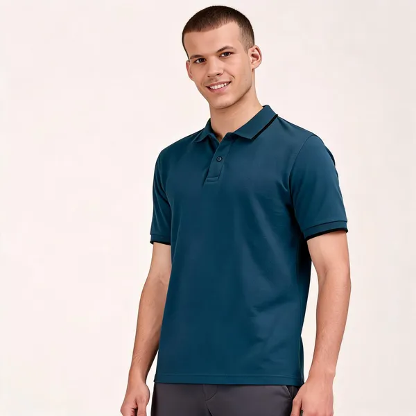 Teal_Blue_Recycled_Cotton_Regular_Fit_Polo_T-Shirt_For_Men