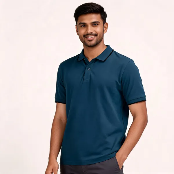 Teal_Blue_Recycled_Cotton_Regular_Fit_Polo_T-Shirt_For_Men