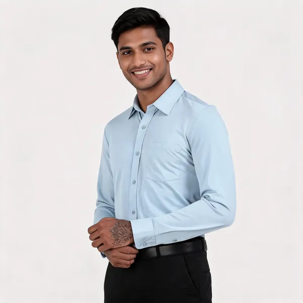 Sky_Blue_Wrinkle_Free_Polyester_Full_Sleeve_Formal_Shirt_For_Men