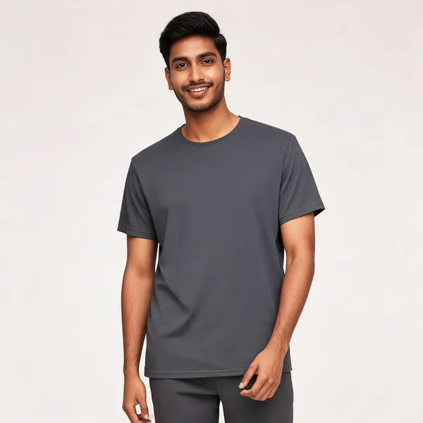 Grey_Polyester_T-Shirt_For_Men