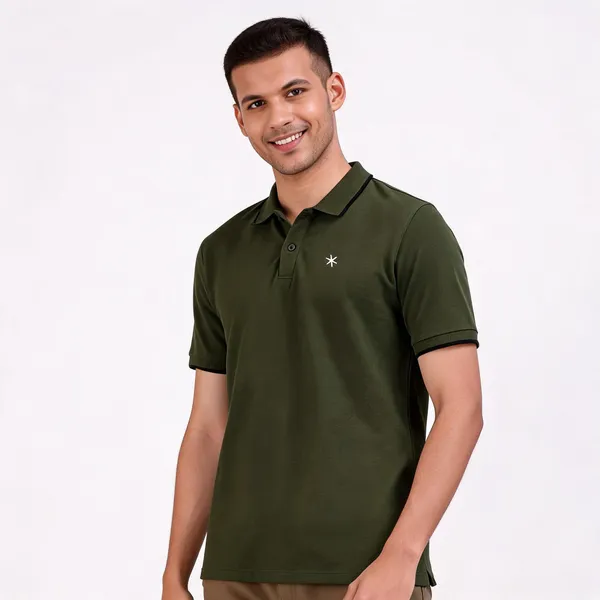 Olive_Green_Cotton_Regular_Fit_Polo_T-Shirt_For_Men