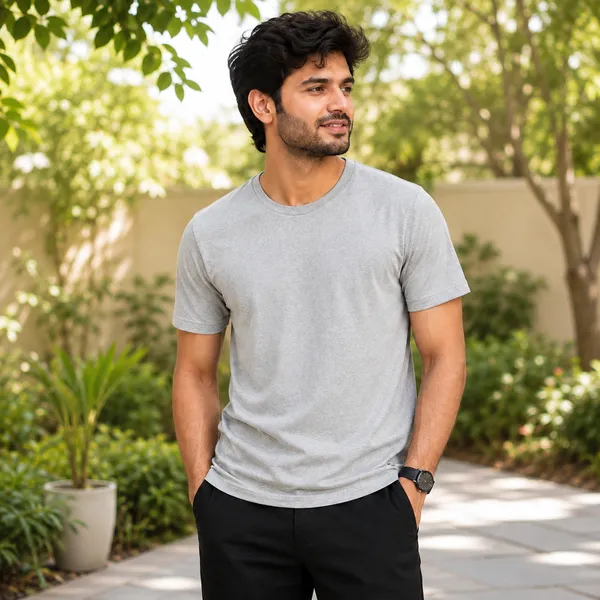 Grey_Recycled_Cotton_T-Shirt_For_Men