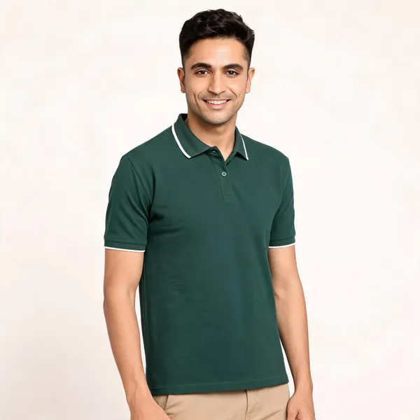 Bottle_Green_Cotton_Polo_T-Shirt_For_Men