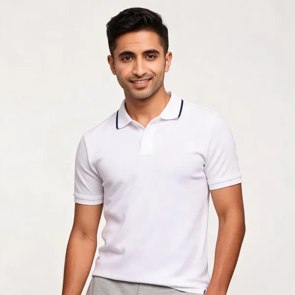 White_Recycled_Cotton_Classic_Polo_T-Shirt_For_Men