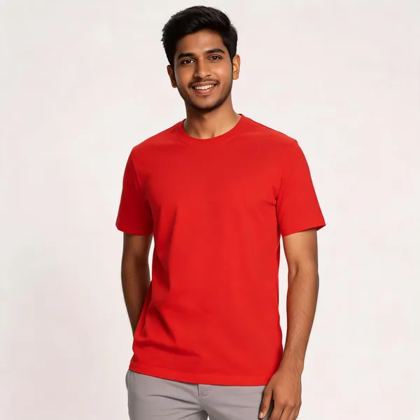 Red_Pure_Cotton_Regular_Fit_Crew_Neck_T-Shirt_For_Men
