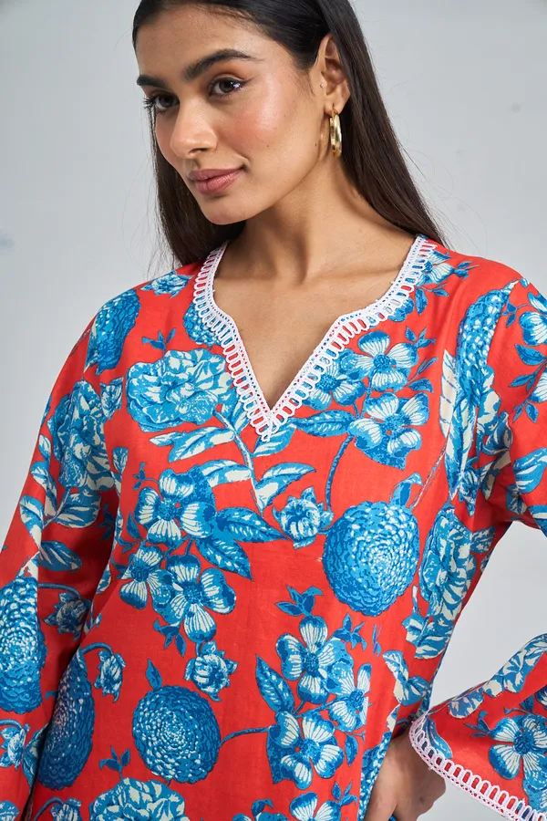 RED_RUBY_BOTANICAL_FARSHI_CO-ORD_SET