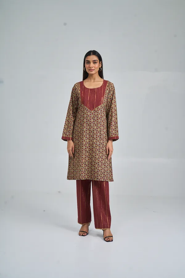 MAROON_STAR_AJRAK_CO-ORD_SET