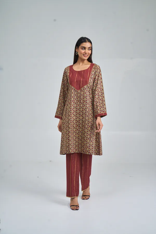 MAROON_STAR_AJRAK_CO-ORD_SET