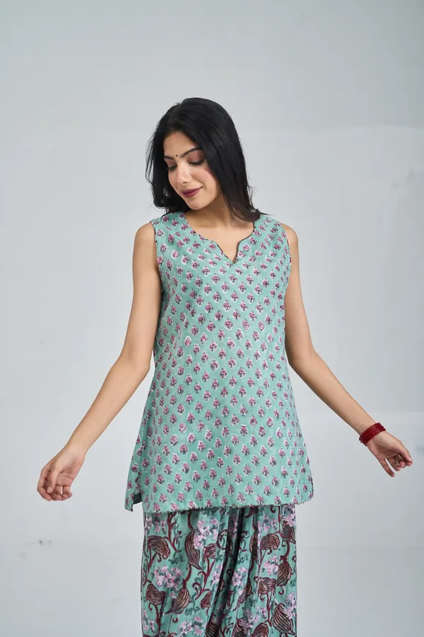 SEA_GREEN_AZURE_GARDEN_FARSHI_CO-ORD_SET