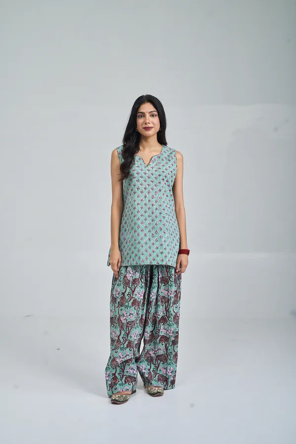 SEA_GREEN_AZURE_GARDEN_FARSHI_CO-ORD_SET