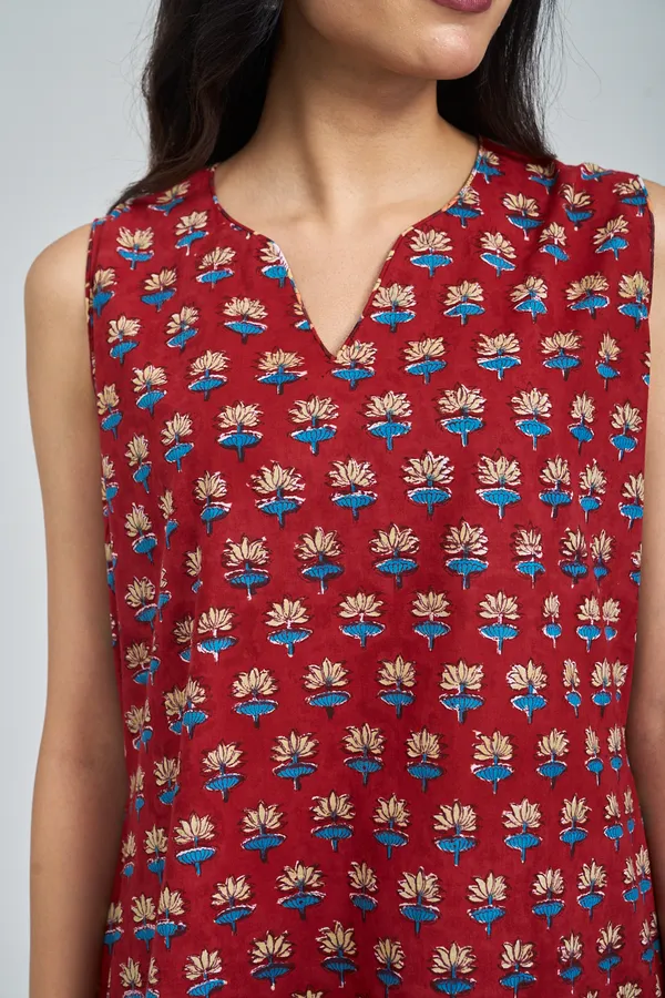 RED_AZURE_GARDEN_FARSHI_CO-ORD_SET