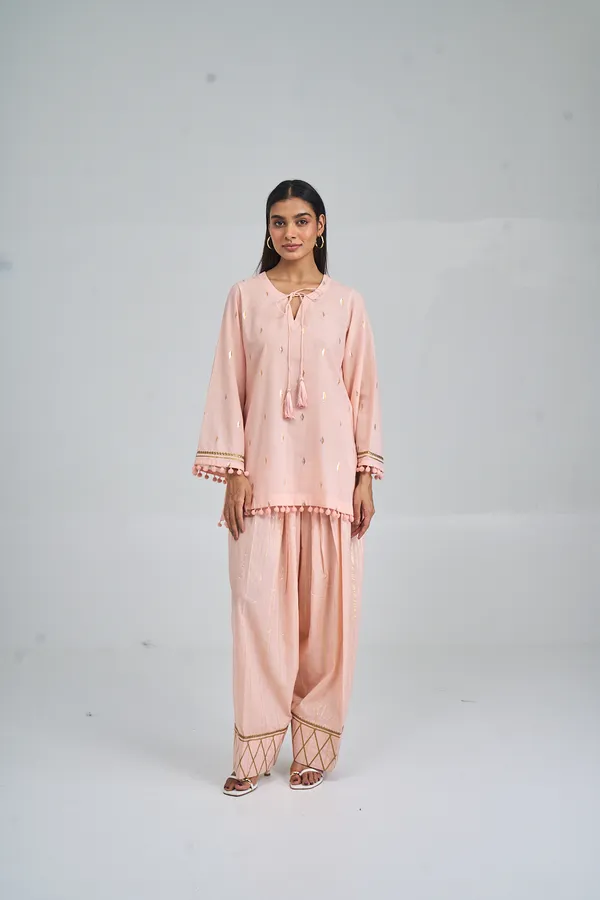 PEACH_AQUA_BLOOM_FARSHI_CO-ORD_SET