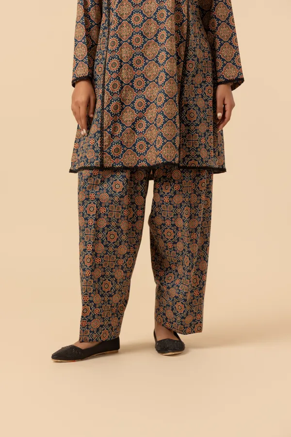 Indigo_Maze_Ajrakh_Printed_Farshi_Coord_Set