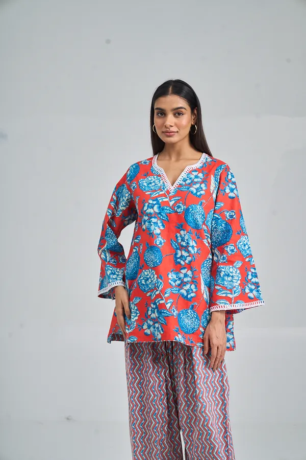 RED_RUBY_BOTANICAL_FARSHI_CO-ORD_SET