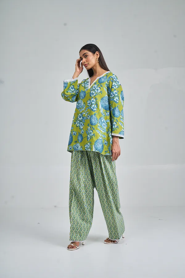 GREEN_RUBY_BOTANICAL_FARSHI_CO-ORD_SET