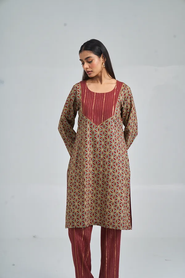 MAROON_STAR_AJRAK_CO-ORD_SET