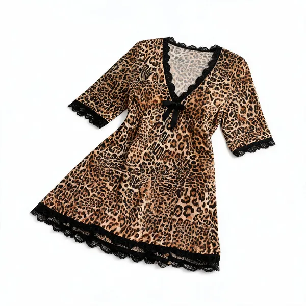 Printed_Malai_Flared_V-Neck_Mini_Dress_For_Women