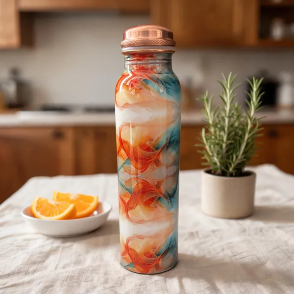 Pure_Copper_Bottle_-_Meena_Work_Orange_Blue_And_White