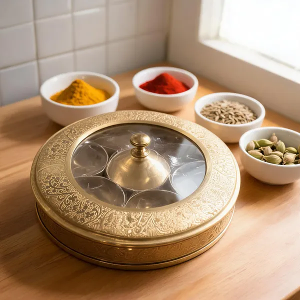 Brass_Masala_Box_With_Transparent_Lid