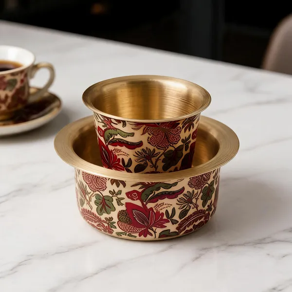 Coffee_Tea_Dabara_Set_Made_With_Pure_Brass_And_Meena_Work_Of_Flower