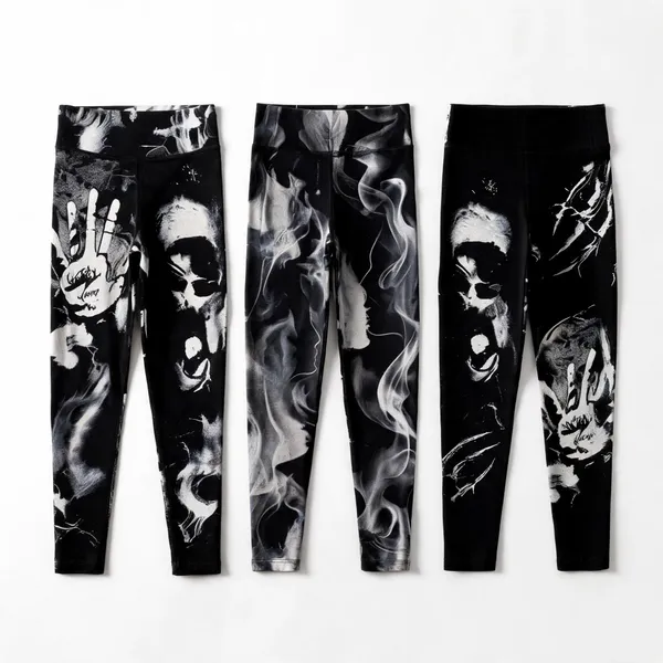 Black_Cotton_Slim_Fit_Abstract_Print_Leggings_For_Women