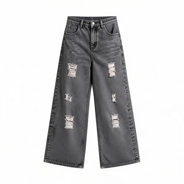 Grey_Denim_Wide_Leg_Distressed_Jeans_For_Women