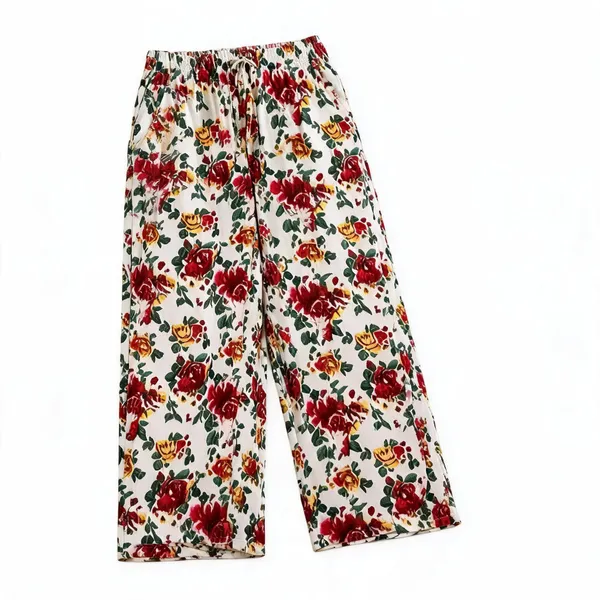 White_Cotton_Floral_Print_Wide_Leg_Palazzo_Pants_For_Women