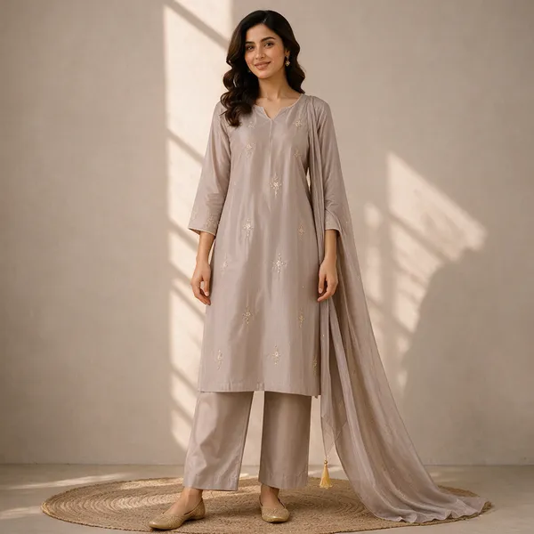 Taupe_Mal_Chanderi_Embroidered_Straight_Kurta_3_Piece_Suit_For_Women