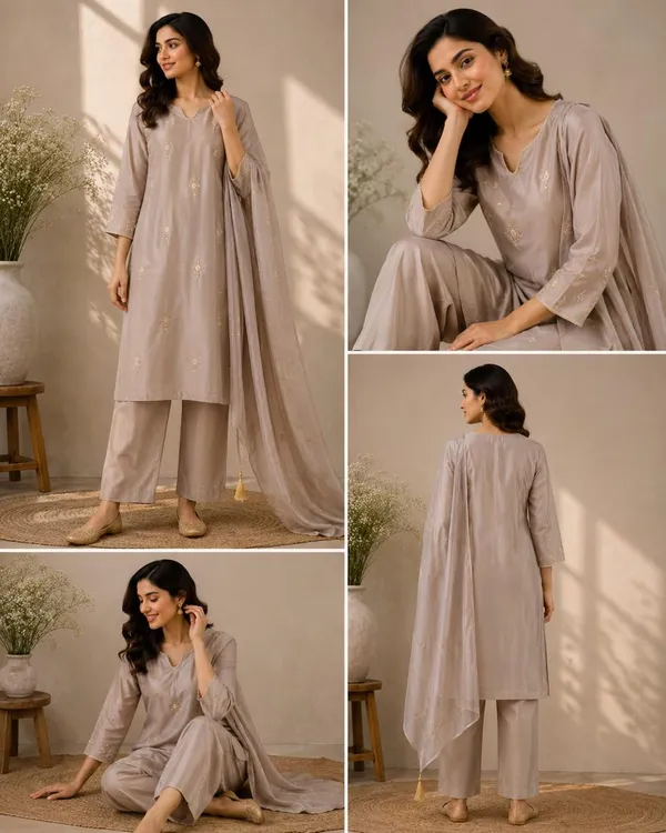 Taupe_Mal_Chanderi_Embroidered_Straight_Kurta_3_Piece_Suit_For_Women