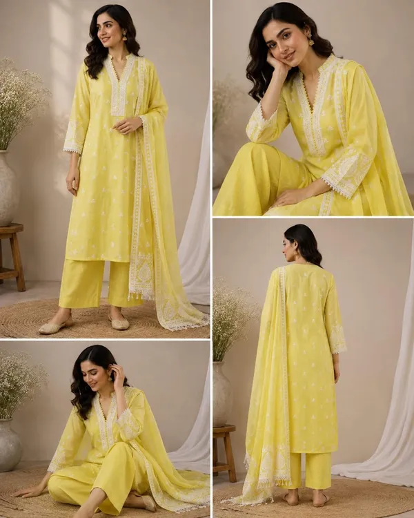 Yellow_Mal_Chanderi_Embroidered_Straight_Kurta_3_Piece_Suit_For_Women