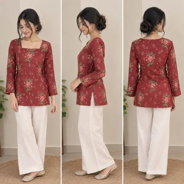 Red_Printed_Short_Kurti